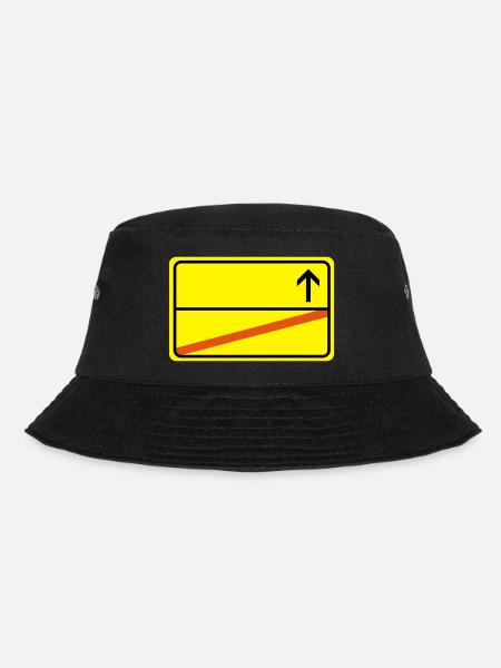 Ortsausgangsschild Leer - Bucket Hat - Schwarz