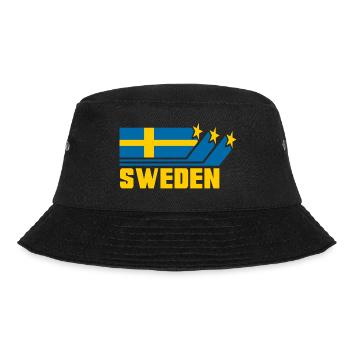 Sweden / Swedish - Flag / Gift - Bucket Hat - black - Front - Lela (165cm)
