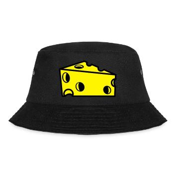 Schweizer Käse mit Löchern, in Scheiben - Bucket Hat - Schwarz - Vorne - Lela (165cm)