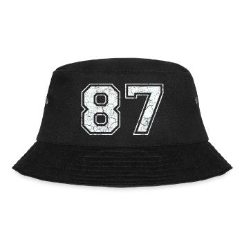 87 in white in the used look - Bucket Hat - black - Front - Lela (165cm)