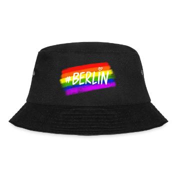 Berlin Pride - Bucket Hat - Schwarz - Vorne - Lela (165cm)