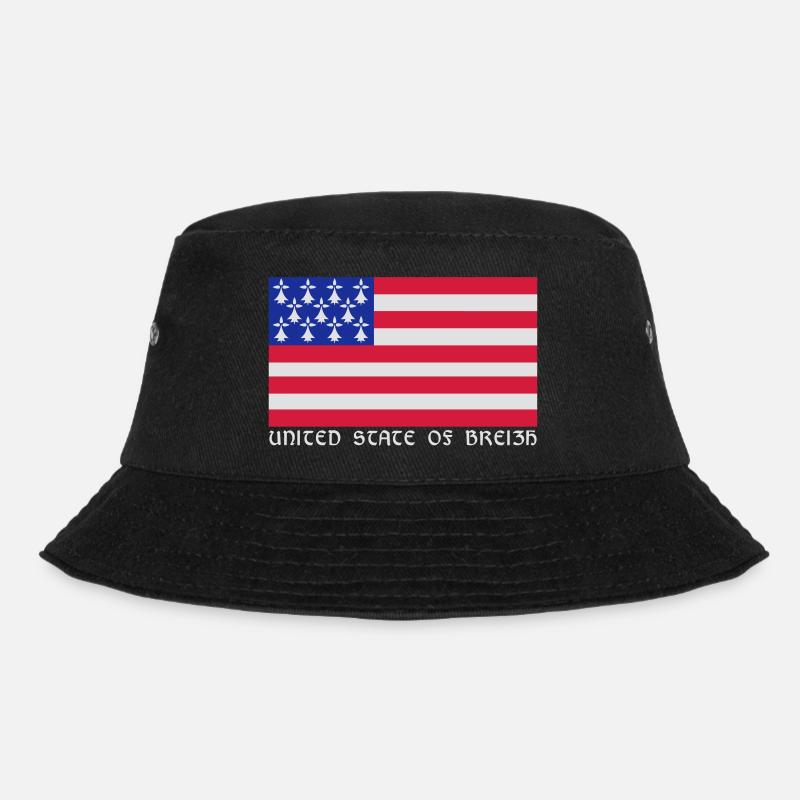 Drapeau de Bretagne Américain - Bob - noir