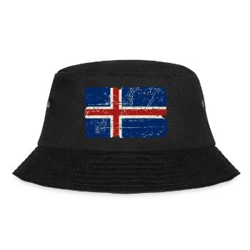 Iceland Vintage Flag - Bucket Hat - black - Front - Lela (165cm)