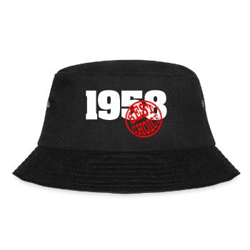 1958 / Geburtstag 1958 / 1958 best choice - Bucket Hat - Schwarz - Vorne - Lela (165cm)