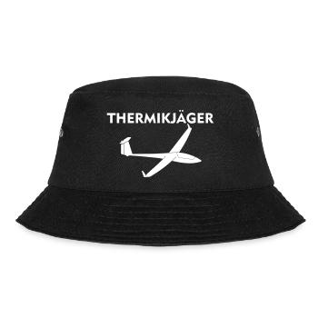 Thermikjäger Segelflieger Segelfliegen gleiten - Bucket Hat - Schwarz - Vorne - Lela (165cm)