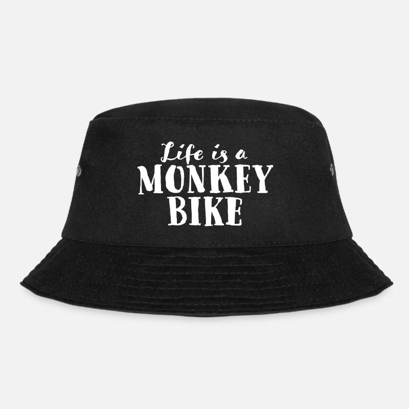 Life is a monkey bike - Bucket Hat - Schwarz