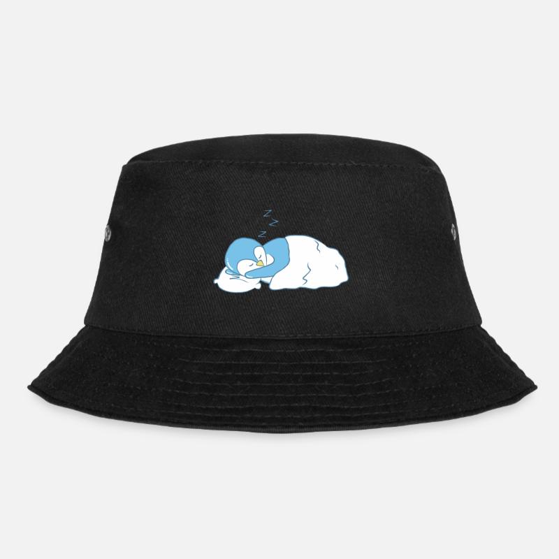 Schlafender Pinguin - Bucket Hat - Schwarz