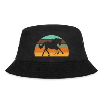 Pferd Retro Sunset - Bucket Hat - Schwarz - Vorne - Lela (165cm)