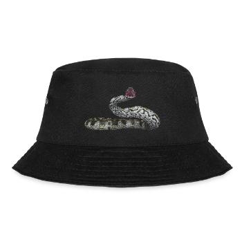 Abgottschlange, Boa Constrictor, Schlange - Bucket Hat - Schwarz - Vorne - Lela (165cm)