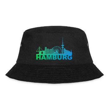 HAMBURG GREEN BLUE - Bucket Hat - black - Front - Lela (165cm)