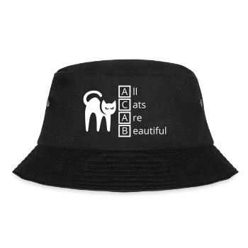 All Cats Are Beautiful (ACAB) Activism Anarchy - Bucket Hat - black - Front - Lela (165cm)