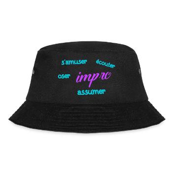 Spaß mit impro - Bucket Hat - Schwarz - Vorne - Lela (165cm)