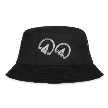 Barhuf Pferde Hufabdrücke Lustige Geschenkidee - Bucket Hat - Schwarz - Vorne - Lela (165cm)