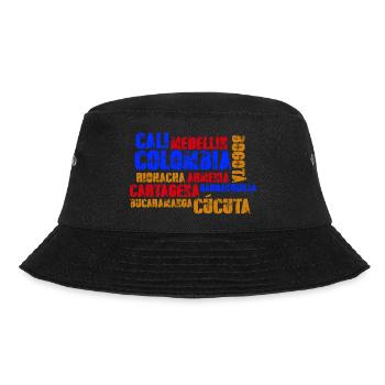 Kolumbien Städte Medellin Bogota Cali Cartagena - Bucket Hat - Schwarz - Vorne - Lela (165cm)