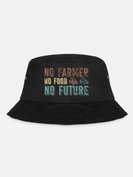 Farmer No foot No Future- Farmer Tractor - Bucket Hat - black