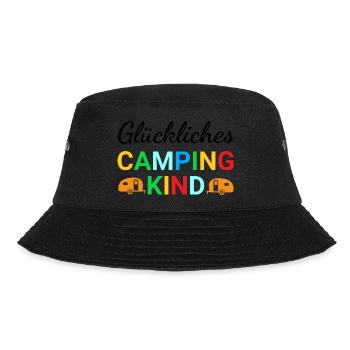 Glückliches Camping Kind - Bucket Hat - Schwarz - Vorne - Lela (165cm)