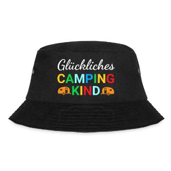 Glückliches Camping Kind - Bucket Hat - Schwarz - Vorne - Lela (165cm)
