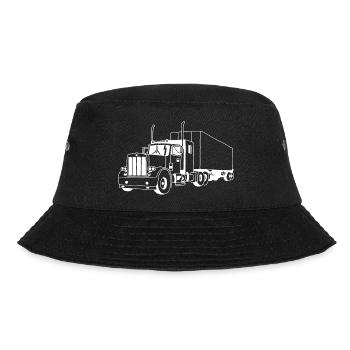WEIßER AMERIKANISCHER LKW - Bucket Hat - Schwarz - Vorne - Lela (165cm)