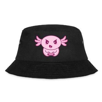 Gamer zocken spielen daddeln Zocker gaming Axolotl - Bucket Hat - Schwarz - Vorne - Lela (165cm)