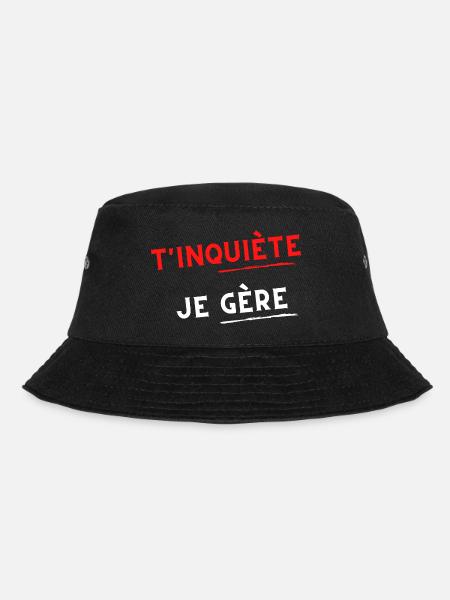 T inquiète je gère - rouge et blanc - Bob - noir
