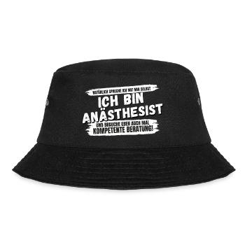 Anästhesist Anästhesistin Spruch Geschenk Beruf - Bucket Hat - Schwarz - Vorne - Lela (165cm)