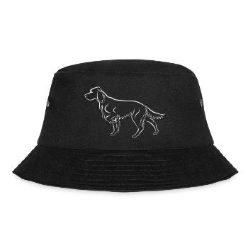 Setter vorstehend - Bucket Hat - Schwarz - Vorne - Lela (165cm)