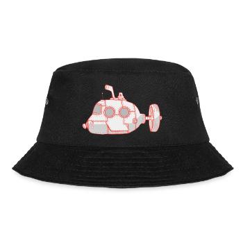 U-Boot in rot! - Bucket Hat - Schwarz - Vorne - Lela (165cm)