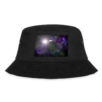 Moon and earth with sun - Bucket Hat - black - Front - Lela (165cm)