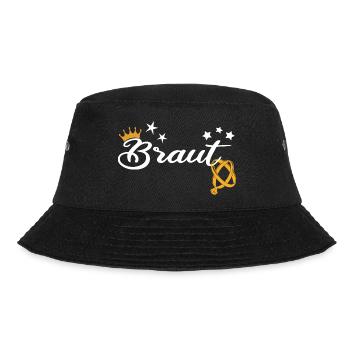 Braut ist Königin Ich bin die Braut - Bucket Hat - Schwarz - Vorne - Lela (165cm)