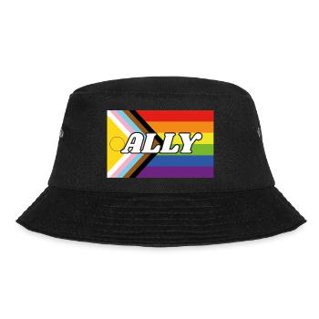 Ally Inclusive Pride Fortschrittsflagge - Bucket Hat - Schwarz - Vorne - Lela (165cm)
