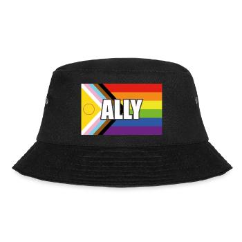 Ally Intersex Inclusive Pride Progress Pride Flag - Bucket Hat - black - Front - Lela (165cm)