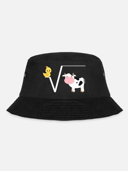Ente Wurzel aus Kuh, N-te Wurzel aus Q, Mathe Witz - Bucket Hat - Schwarz