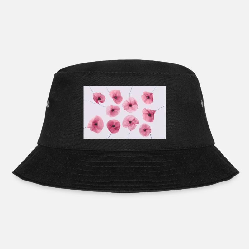 MOHNBLUME Pink Rot - Bucket Hat - Schwarz