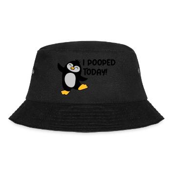 I pooped today Penguin - Bucket Hat - black - Front - Lela (165cm)