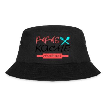 Papas Küche 24h - Bucket Hat - Schwarz - Vorne - Lela (165cm)