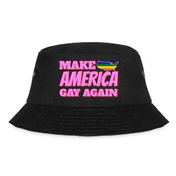 pride america queer gay lesbian love USA US - Bucket Hat - black - Front - Lela (165cm)
