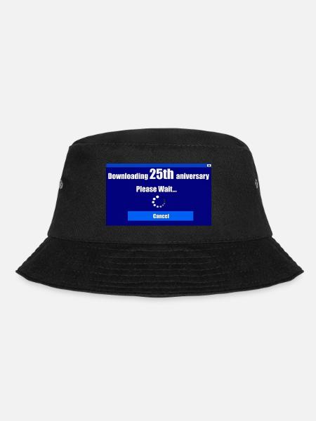 downloading 25th anniversary - Bucket Hat - black