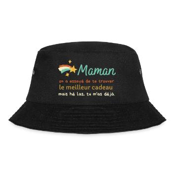 Maman Cadeaux Humour Fête des mères Anniversaire - Bucket Hat - black - Front - Lela (165cm)