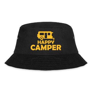 Ausflug Happy Camper Wohnmobil - Bucket Hat - Schwarz - Vorne - Lela (165cm)