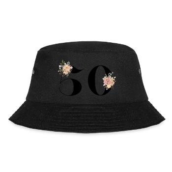 50e anniversaire fleuris (Cadeau de 50 ans) - Bob - noir - Devant - Lela (165cm)