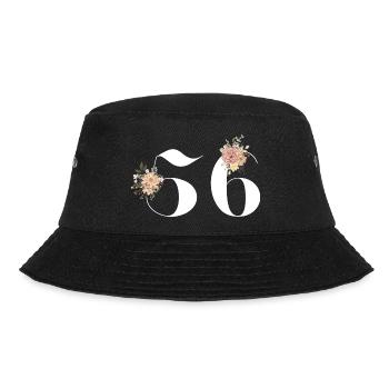56th anniversary flowers (Gift of 56 years) - Bucket Hat - black - Front - Lela (165cm)