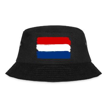 Holland Flagge used look - Bucket Hat - Schwarz - Vorne - Lela (165cm)