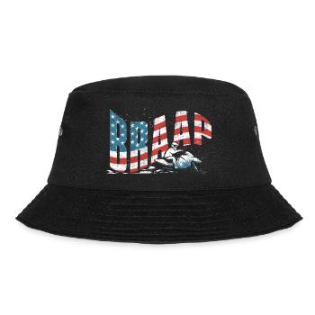 Braap Snowmobile Riding Snowmobiling Snowmobiler - Bucket Hat - Schwarz - Vorne - Lela (165cm)