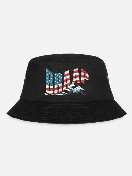 Braap Snowmobile Riding Snowmobiling Snowmobiler - Bucket Hat - Schwarz