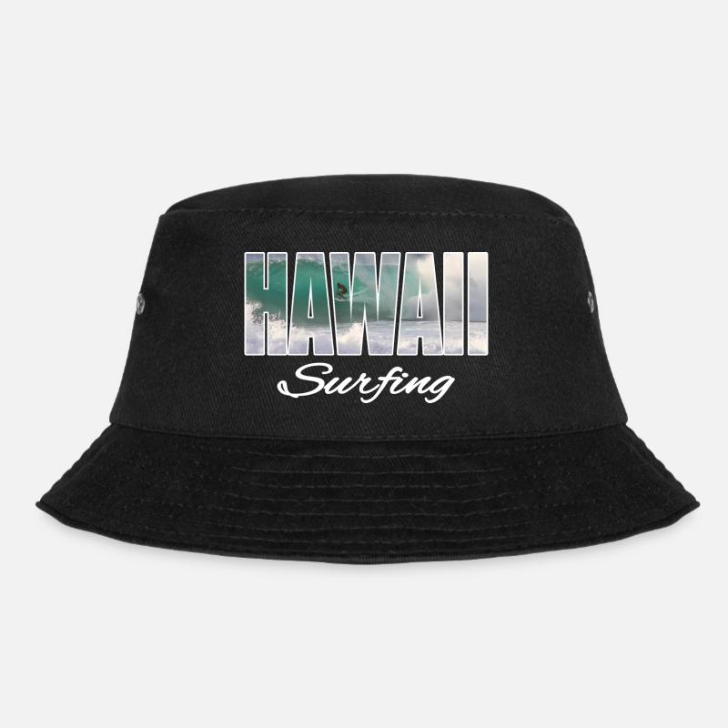 hawaii surfing - Bucket Hat - black
