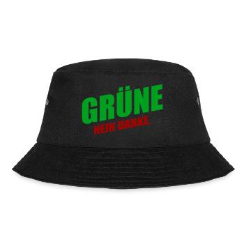 Grüne nein danke - Bucket Hat - Schwarz - Vorne - Lela (165cm)