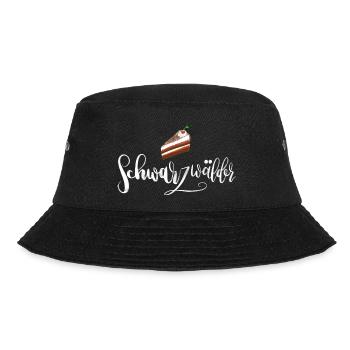 Schwarzwälder - mit Schwarzwälder Kirschtorte - Bucket Hat - Schwarz - Vorne - Lela (165cm)