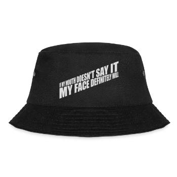 my face definitely will - Bucket Hat - Schwarz - Vorne - Lela (165cm)