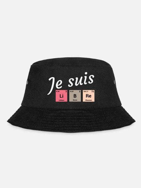 Je suis libre en éléments périodiques - Bob - noir