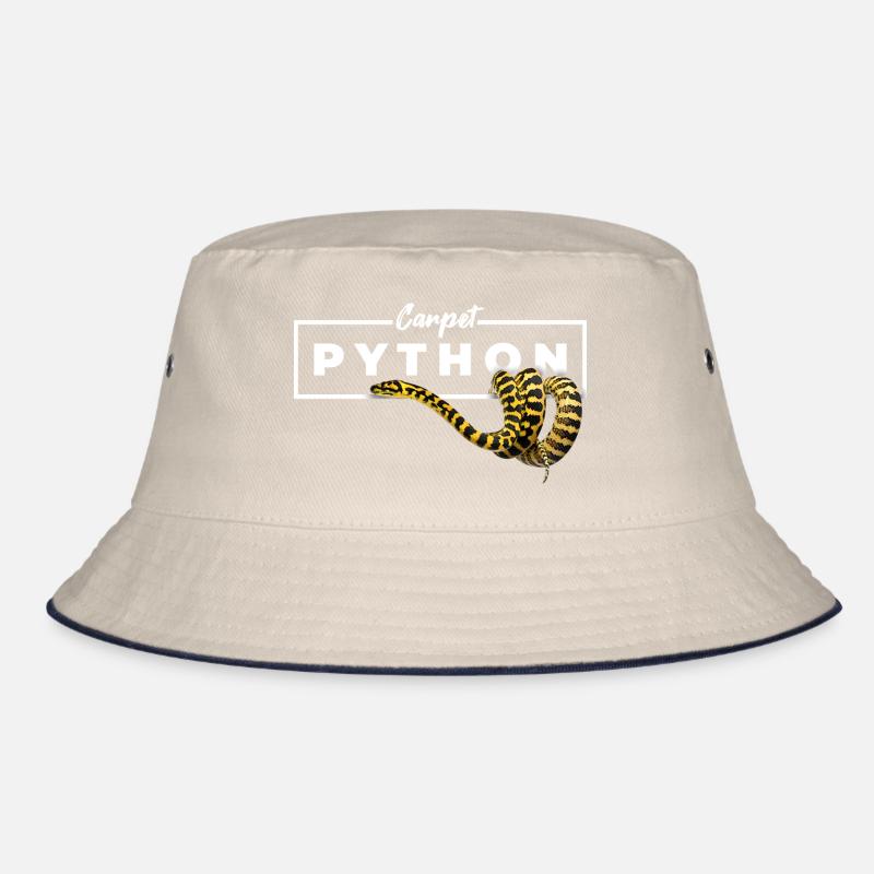 Carpet Python Geometric Reptile Owner Bucket Hat